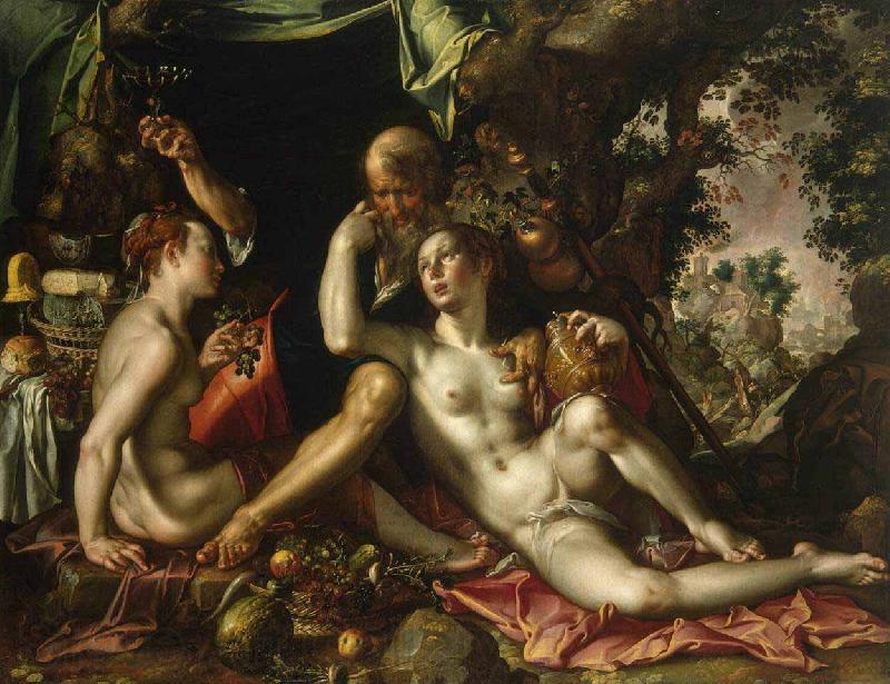 Joachim Wtewael Lot and his Daughters Norge oil painting art